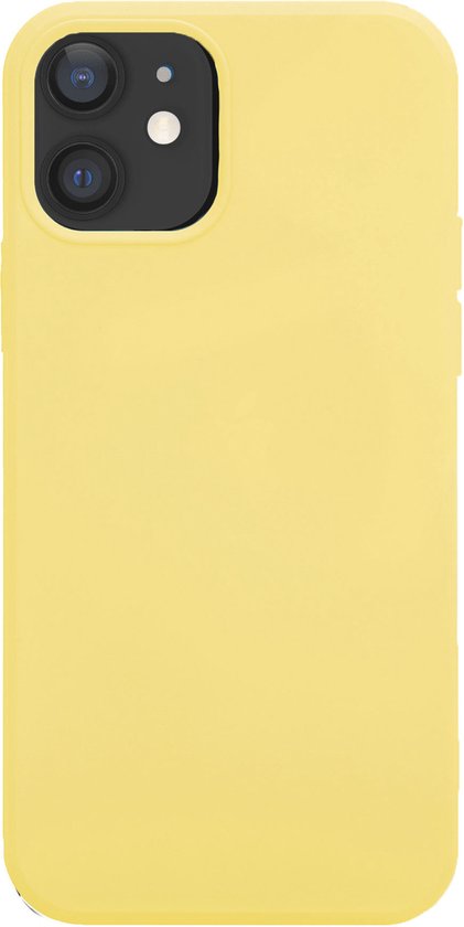 Ceezs Pantone siliconen hoesje geschikt voor Apple iPhone 12 / 12 Pro - beschermhoesje - backcover - silicone case - optimale bescherming - geel