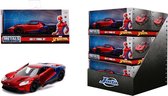Jada Toys - Marvel Spider-Man 2017 Ford GT 1:32 - Metaal - Actiefiguur en voertuig
