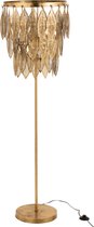 Staanlamp | metaal | goud | 42.5x42.5x (h)120 cm