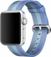 Nylon sport bandje voor de Geschikt voor Apple Watch 42mm - 44mm Tahoe Blue voor Series 1|2|3|4|5|6|7