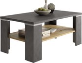 Decoways - FMD Salontafel met schap matera grijs en artisan eikenkleurig