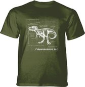 T-shirt T-Rex Fact Sheet Green M