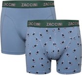 Zaccini - 2-Pack Boxershorts - Champagne - Blauw