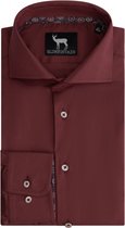 GENTS | Blumfontain Overhemd Heren Volwassenen uni bordeaux Maat XL 43/44