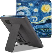 Lunso - Couverture de Luxe pour support Sleepcover - Kobo Libra 2 (7 pouces) - Van Gogh The Starry Night