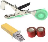 Friick Bindmachine  | Planten Binder | Tape Set | Samen Binden | Inclusief 10000 Nietjes | Inclusief 10 Rollen Tape | Rood