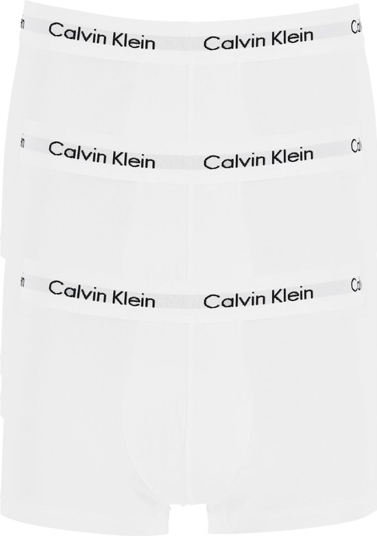 Calvin Klein Boxershorts Low Rise Trunk - Hommes - Lot de 3 - Blanc - Taille S