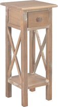 Decoways - Bijzettafel 27x27x65,5 cm hout bruin