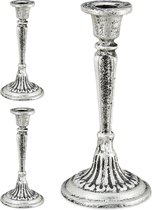 Relaxdays 3x chandelier antique - bougeoir - bougeoir argenté - fonte