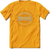 1999 The One And Only T-Shirt | Goud - Zilver | Grappig Verjaardag  En  Feest Cadeau | Dames - Heren | - Geel - XL