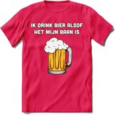 Ik Drink Bier Alsof Het Mijn Baan Is T-Shirt | Bier Kleding | Feest | Drank | Grappig Verjaardag Cadeau | - Roze - M