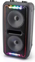 Caliber-Party-Medium - Draadloze Party  speaker met bluetooth technologie, Accu, Microfoon, USB en Verlichting - Zwart