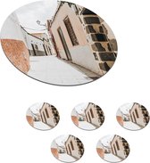 Onderzetters voor glazen - Rond - Zomer - Huis - Straat - 10x10 cm - Glasonderzetters - 6 stuks