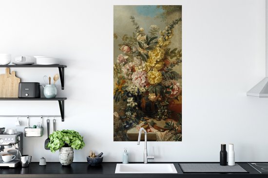 Affiche Grand vase avec fleurs - Maîtres anciens - Peinture - 60x120 cm