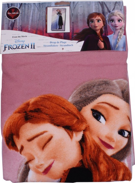 Câlin serviette de plage La Reine des Neiges Disney Frozen - 70 x 140 cm -  Polyester | bol.com