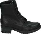 Durea 9725 H - VeterlaarzenHoge sneakersDames sneakersDames veterschoenenHalf-hoge schoenen - Kleur: Zwart - Maat: 38.5