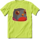 Casual duif T-Shirt Grappig | Dieren vogels Kleding Kado Heren / Dames | Animal Skateboard Cadeau shirt - Groen - 3XL