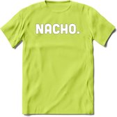 Nacho - Snack T-Shirt | Grappig Verjaardag Kleding Cadeau | Eten En Snoep Shirt | Dames - Heren - Unisex Tshirt | - Groen - M