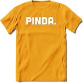 Pinda - Snack T-Shirt | Grappig Verjaardag Kleding Cadeau | Eten En Snoep Shirt | Dames - Heren - Unisex Tshirt | - Geel - L