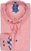 Redmond regular fit overhemd - Oxford - rood (contrast) - Strijkvriendelijk - Boordmaat: 41/42