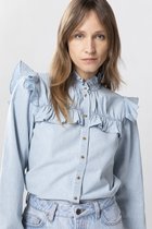 Sissy-Boy - Denim blouse met ruffles