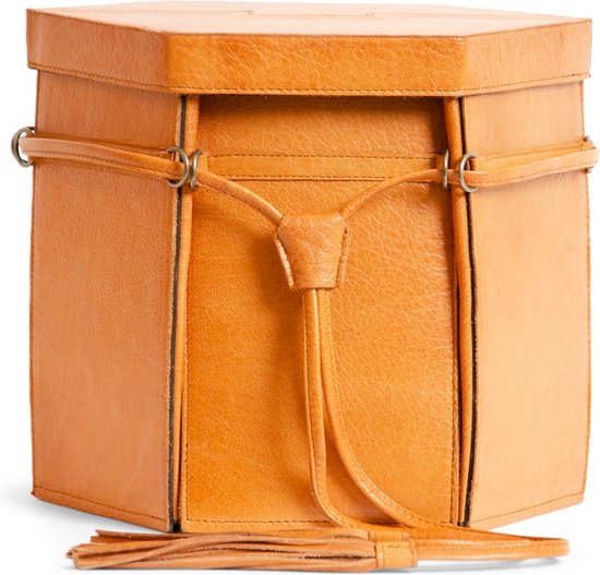 MUUD - Evita XL - Luxe Lederen Hobbytas - Whisky