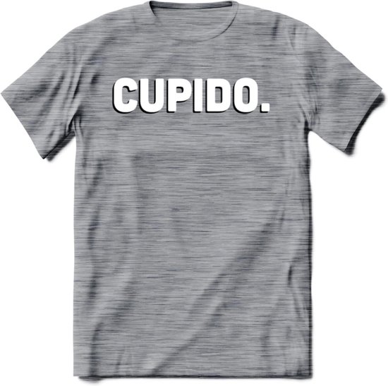 Cupido - Valentijn T-Shirt | Grappig Valentijnsdag Cadeautje voor Hem en Haar | Dames - Heren - Unisex | Kleding Cadeau | - Donker Grijs - Gemaleerd - M