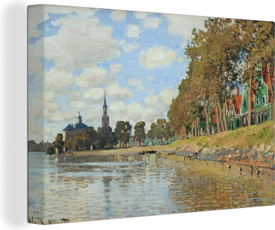 Canvas Schilderij Zaandam - Schilderij van Claude Monet - Wanddecoratie