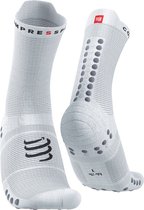 Compressport Pro Racing Socks v4.0 Run High White/Alloy - Hardloopsokken