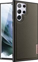 Dux Ducis - Hoesje geschikt voor Samsung Galaxy S22 Ultra - Fino Series - Back Cover - Groen