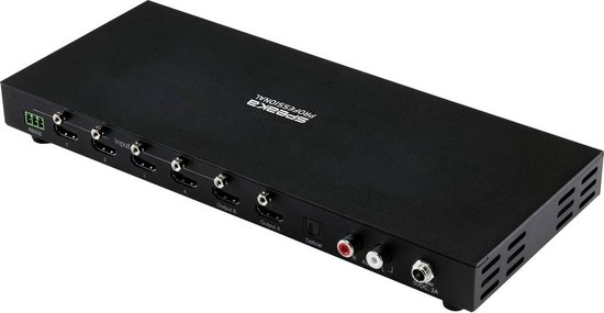 SpeaKa Professional 4 x 2 poorten HDMI-switch Met audiopoorten 3840 x 2160 Mpix Zwart — afbeelding 2