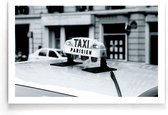 Walljar - Parisian Taxi - Zwart wit poster