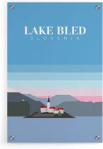 Walljar - Lake Bled Slovenia II - Muurdecoratie - Plexiglas schilderij