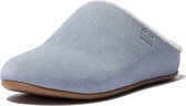 FitFlop™ Chrissie Slipper - Suede/Curly Shearling Blue Fog - Maat 36