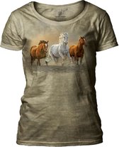 Ladies T-shirt On The Run Horses L