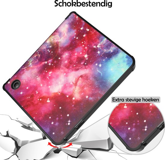 Hoesje Geschikt voor Kobo Sage Hoes Bescherm Hoesje Case Sleep Cover Trifold - Hoes Geschikt voor Kobo Sage Hoesje - Galaxy van Hoesje  — afbeelding 4