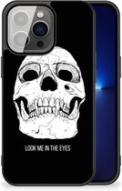 Telefoonhoesje iPhone 13 Pro Silicone Case met Zwarte rand Skull Eyes