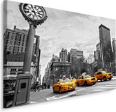 Schilderij - Gele Taxi's in New York, Premium Print, 5 maten