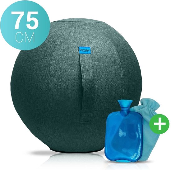 Aisny Ballon Siège Ergonomique 65 Cm Avec Housse - Ballon Yoga Grossesse Bureau Fitness Posture - Pompe Incluse