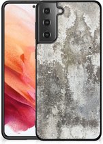 Telefoon Hoesje Geschikt voor Samsung Galaxy S21 Hoesje met Zwarte rand Beton