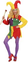 Widmann - Clown & Nar Kostuum - Hofnar Jolly Joker Kostuum Vrouw - Multicolor - Medium - Carnavalskleding - Verkleedkleding