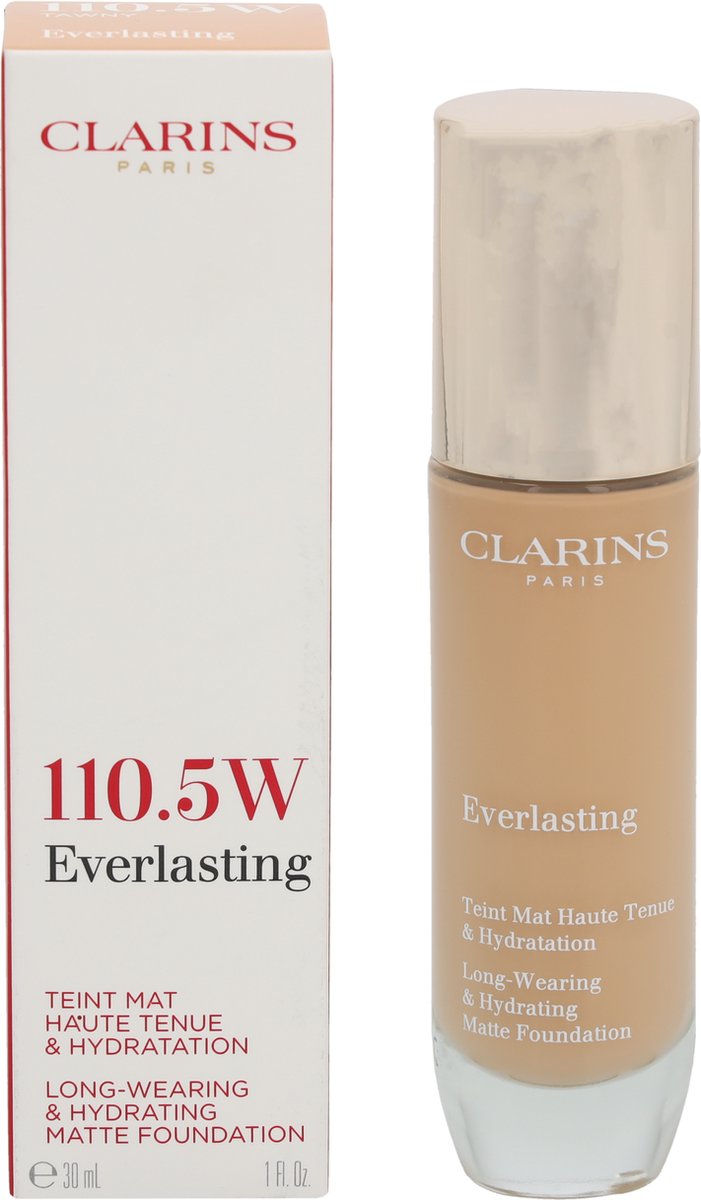Goedkoopste Clarins Everlasting Long-Wearing & Hydrating Matte Foundation - Long-Lasting Moisturizing Makeup With Matte Effect 30 Ml 110.5W