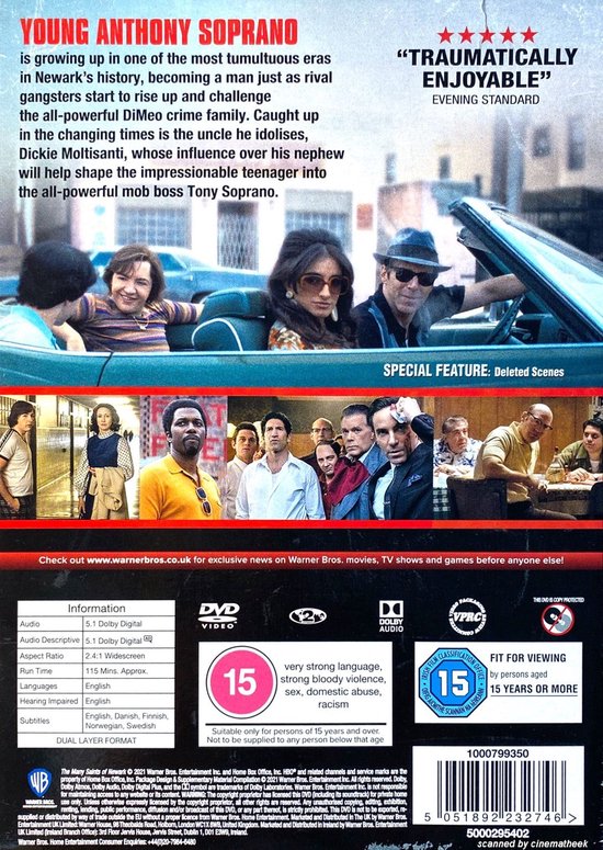 Many Saints Of Newark (DVD) (Dvd), Alessandro Nivola Dvd's bol