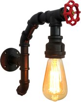 OHNO - Woonaccessoires - Jupiter Wandlamp - Zwart, Rood - Tijdloos - Modern - Industrieël
