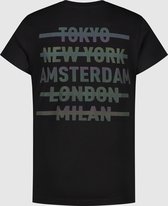 Ballin Amsterdam -  Jongens Slim Fit   T-shirt  - Zwart - Maat 164