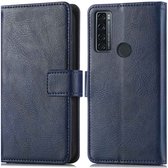 TCL 20 SE Hoesje met Pasjeshouder - iMoshion Luxe Booktype - Donkerblauw