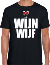 Wijn wijf t-shirt zwart voor heren - Drank / wijn fun t-shirts XL