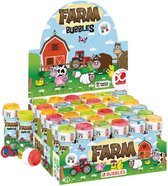 50x Boerderij dieren bellenblaas flesjes met spelletje 60 ml voor kinderen - Uitdeelspeelgoed - Grabbelton speelgoed