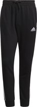 adidas Essentials FT Tapered Cuff 3-Stripes Pants GK8831, Mannen, Zwart, Broek, maat: 4XL