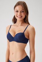 Viuma Vrouw Marineblauw 620561 Push Up Beha Beugel Bh Dagelijks Comfort Hoogwaardig Kwaliteit